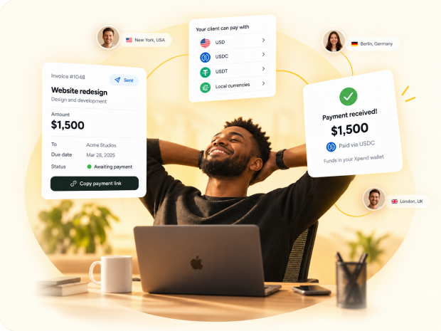 Create an invoice and get paid from anywhere